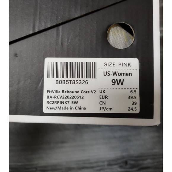 Fitville Rebound Core V2 Sneakers Womens 9 W Hook and Latch Pink Wide Shoes - Picture 3 of 8